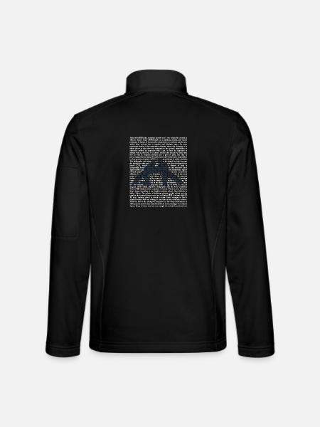 Beharrlicher Judoka Kampfmatte - Unisex Softshelljacke - Schwarz - Hinten