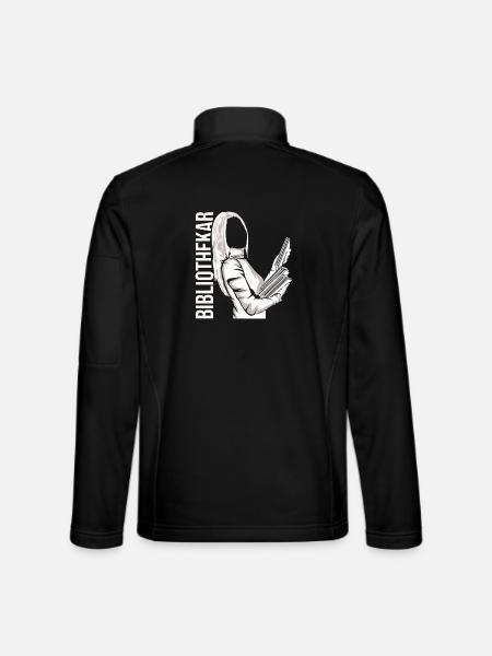 Belesene Bibliothekarin Bücherwurm - Unisex Softshelljacke - Schwarz - Hinten