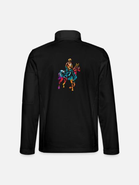 Zähe Distanzreiterin Langstrecke - Unisex Softshelljacke - Schwarz - Hinten