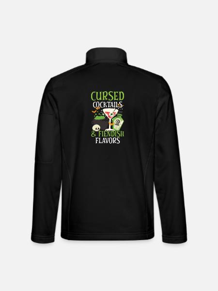 Verfluchte Cocktails & teuflische Geschmacksrichtu - Unisex Softshelljacke - Schwarz - Hinten