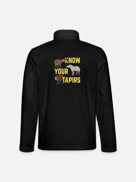 Kennen Sie Ihre Tapire Wildtier Tierpfleger - Unisex Softshelljacke - Schwarz - Hinten