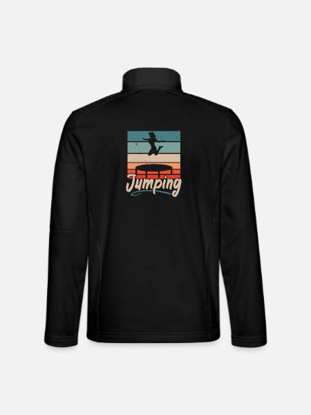 Springendes Trampolin Trampolin Trampolinspringen - Unisex Softshelljacke - Schwarz - Hinten