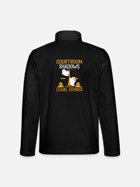 Gerichtssaal Schatten Juristische Echos Anwalt Hal - Unisex Softshelljacke - Schwarz - Hinten
