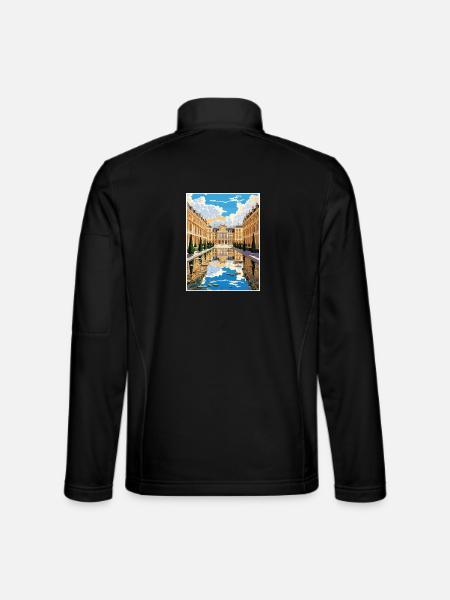 Versailles Schloss West Dekoration Reiseplakat - Unisex Softshelljacke - Schwarz - Hinten