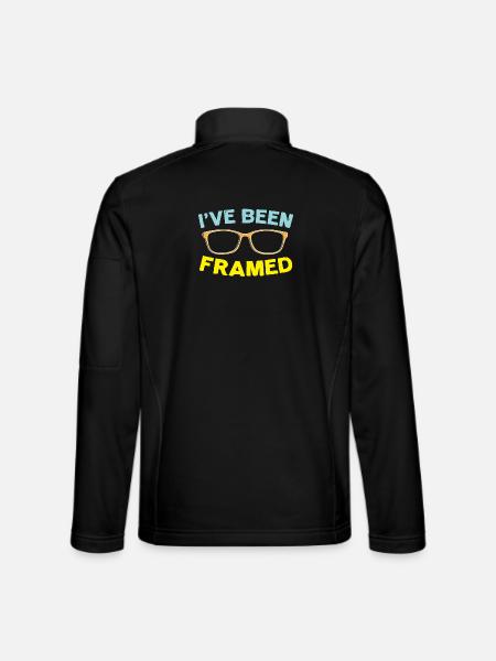Ich bin gerahmt worden Brillenflüsterer Optiker - Unisex Softshelljacke - Schwarz - Hinten