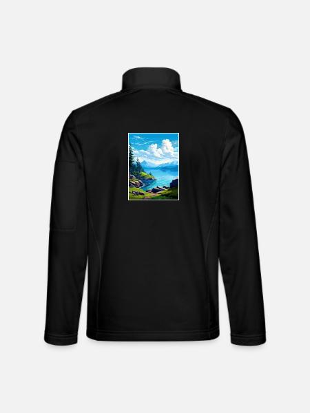 Kenai Fjords Nationalpark Alaska Reiseposter - Unisex Softshelljacke - Schwarz - Hinten