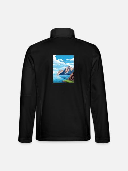Kenai Fjords Nationalpark Alaska Reiseposter - Unisex Softshelljacke - Schwarz - Hinten
