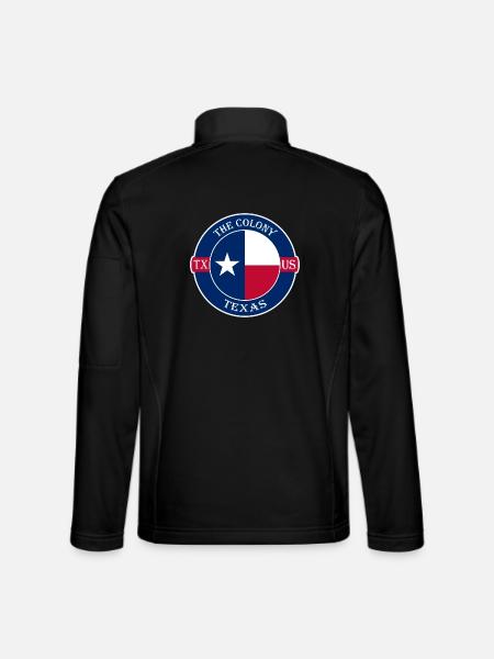 Die Kolonie Texas Flagge USA Reise Souvenir Abzeichen - Unisex Softshelljacke - Schwarz - Hinten