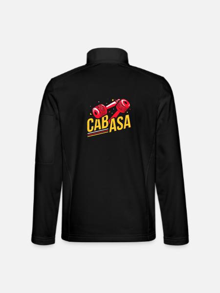 Rhythmischer Cabasa Perkussionist - Unisex Softshelljacke - Schwarz - Hinten