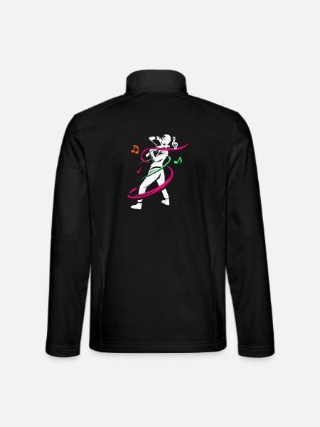 Schwungvoller Geigenklang Orchester - Unisex Softshelljacke - Schwarz - Hinten