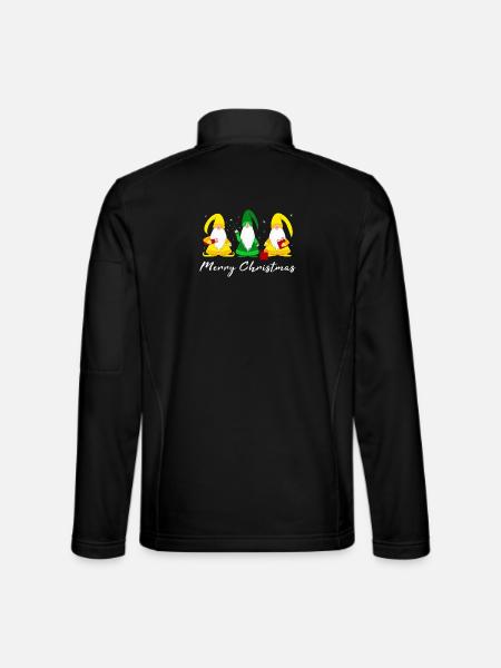 Merry Christmas Merry Xmas - Unisex Softshelljacke - Schwarz - Hinten