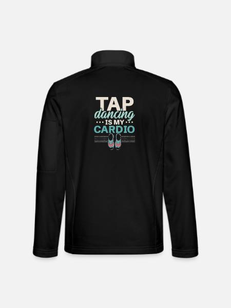 Stepptanz ist mein Ausdauertraining Stepptanz-Lehr - Unisex Softshelljacke - Schwarz - Hinten
