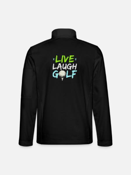 Leben Lachen Golfspieler Bester Golfer aller Zeite - Unisex Softshelljacke - Schwarz - Hinten