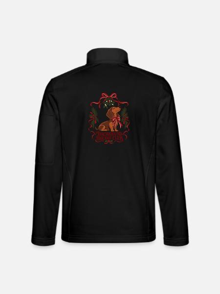Dachshund Holiday Club - Unisex Softshelljacke - Schwarz - Hinten