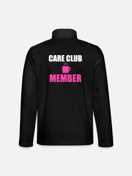 Care Club Club Mitglied Kaffee-Tee - Unisex Softshelljacke - Schwarz - Hinten