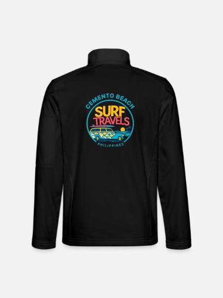 Retro Surf Van Philippines - Unisex Softshelljacke - Schwarz - Hinten
