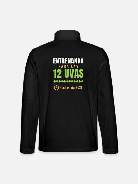 Training für die 12 Trauben - Unisex Softshelljacke - Schwarz - Hinten