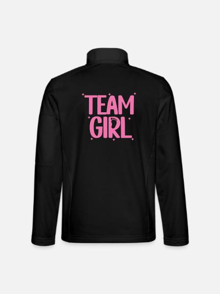 Team Girl Pink Geschlechterenthüllungsparty Matching Familie - Unisex Softshelljacke - Schwarz - Hinten