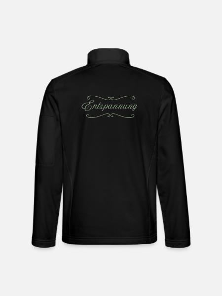 Entspannung - Ruhe - Gelassenheit - Unisex Softshelljacke - Schwarz - Hinten