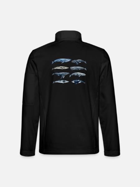Wale der Welt - Unisex Softshelljacke - Schwarz - Hinten