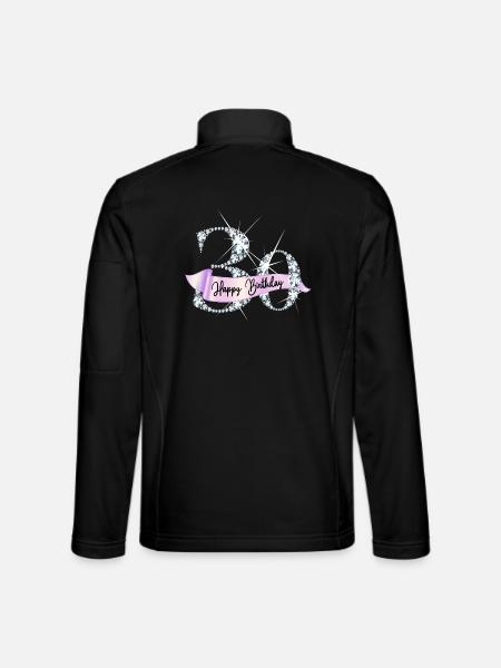 30. Geburtstag Glamour Diamanten Design - Unisex Softshelljacke - Schwarz - Hinten