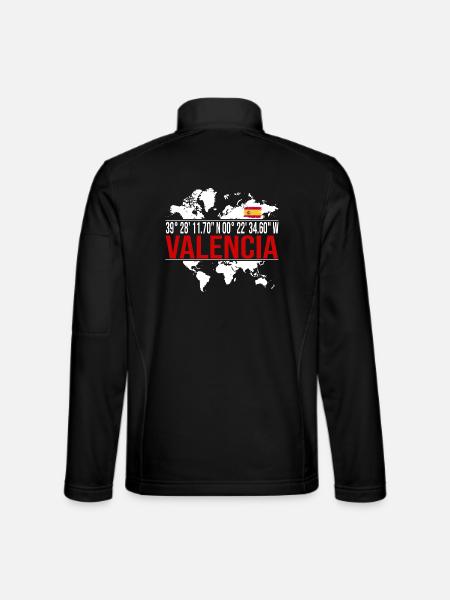 Valencia - Unisex Softshelljacke - Schwarz - Hinten