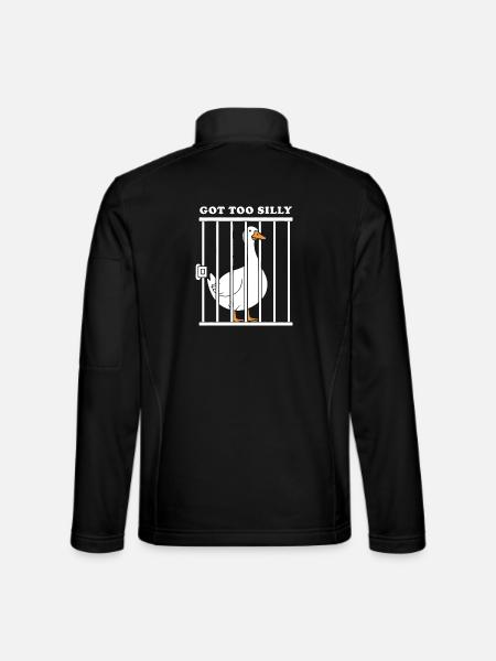 Goose Funny Graphic - Unisex Softshelljacke - Schwarz - Hinten