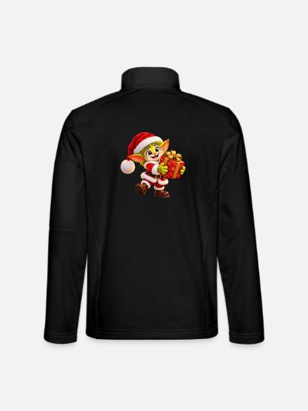 Wenuma mit Weihnachtsgeschenk - Unisex Softshelljacke - Schwarz