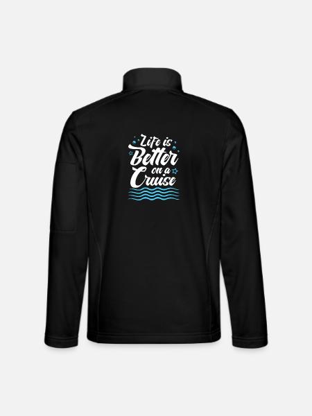 Kreuzfahrtschiff Kreuzfahrt - Unisex Softshelljacke - Schwarz - Hinten