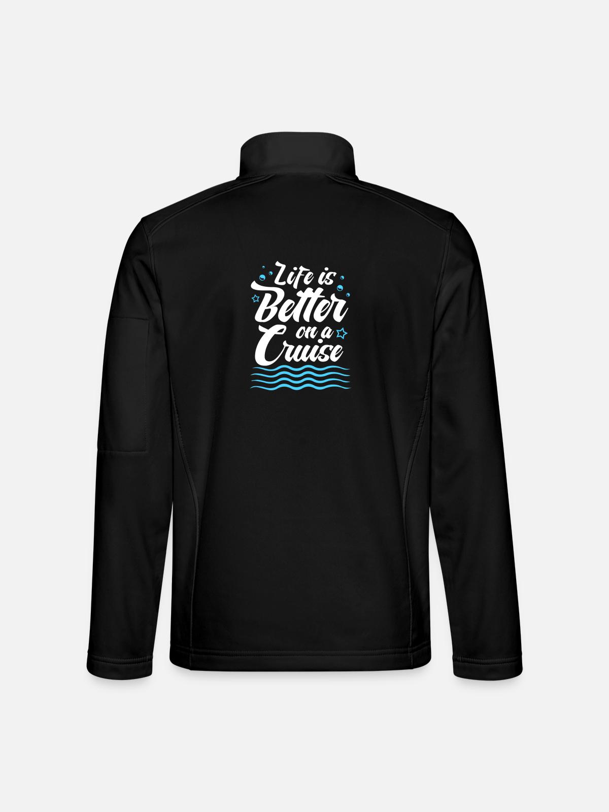 Kreuzfahrtschiff Kreuzfahrt - Unisex Softshelljacke - Schwarz - Hinten