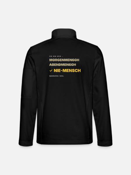 nie-mensch - Unisex Softshelljacke - Schwarz - Hinten