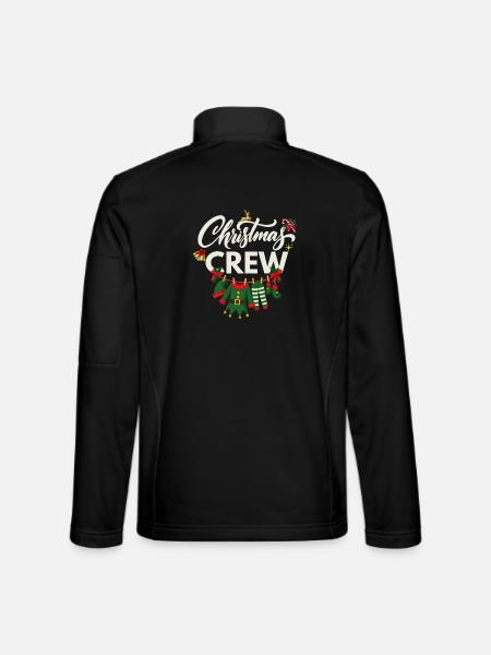 Weihnachtscrew, Weihnachten heiraten - Unisex Softshelljacke - Schwarz - Hinten