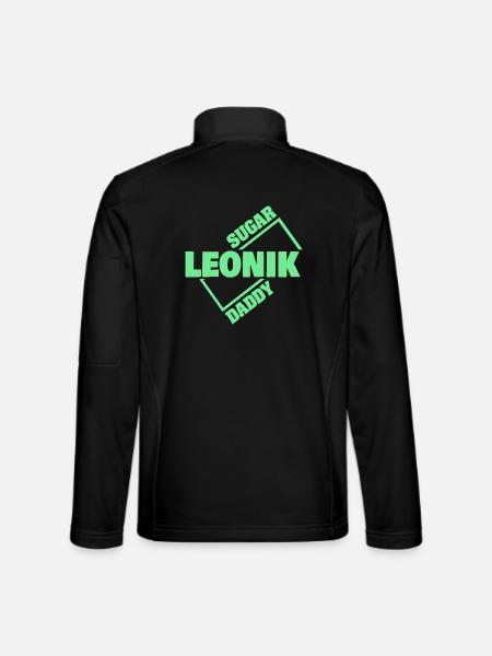 Geschenk für Leonik - Unisex Softshelljacke - Schwarz - Hinten