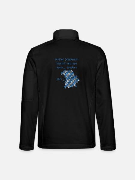 Wahre Schönheit aus Bayern - Unisex Softshelljacke - Schwarz - Hinten