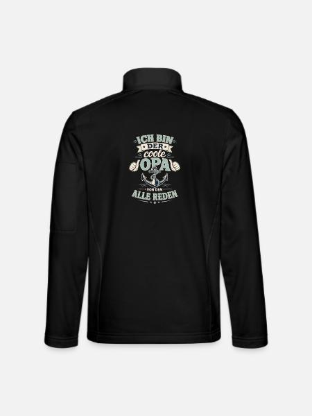 Der coole Opa von dem alle reden - Unisex Softshelljacke - Schwarz - Hinten