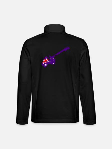 Purple Austral Guitar - Unisex Softshelljacke - Schwarz - Hinten