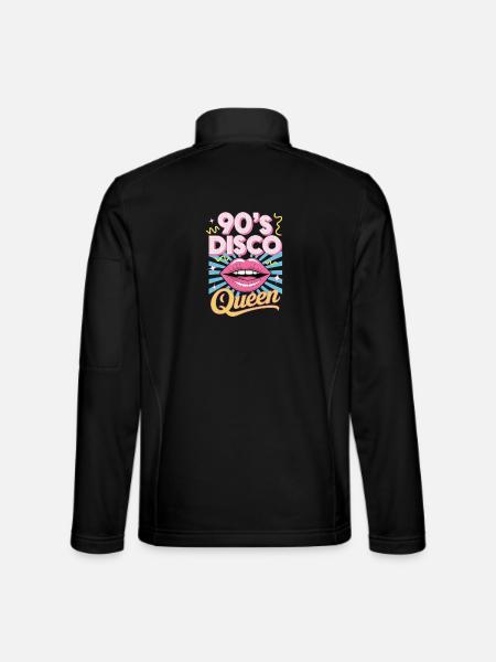 90er Jahre Disco Queen Retro Dance Party Nostalgie - Unisex Softshelljacke - Schwarz - Hinten