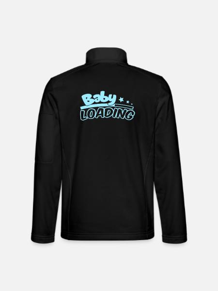 Baby Loading Logo in Sky Blue - Unisex Softshelljacke - Schwarz - Hinten