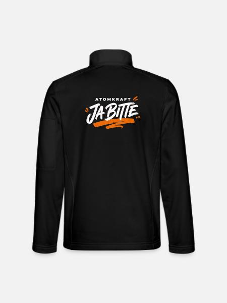 Atomkraft Ja bitte Spruch Kernkraft Shirt - Unisex Softshelljacke - Schwarz - Hinten