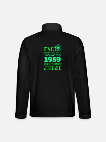 abgeschlossen 1959 - Unisex Softshelljacke - Schwarz - Hinten