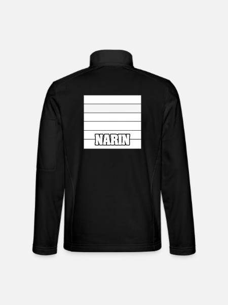 Narin als Schwester - Unisex Softshelljacke - Schwarz - Hinten