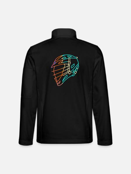 Lacrossehelm - Unisex Softshelljacke - Schwarz - Hinten