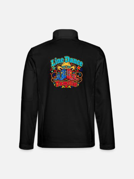 Line Dance Familie - Unisex Softshelljacke - Schwarz - Hinten