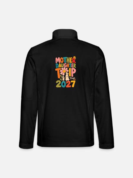 Mother Daughter Trip 2027 Floral - Unisex Softshelljacke - Schwarz - Hinten