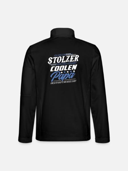 Stolzer Sohn eines verdammt coolen Vater - Unisex Softshelljacke - Schwarz - Hinten