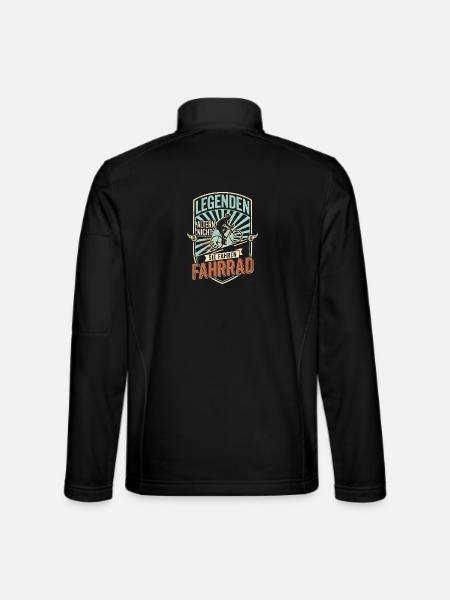 Legenden Altern Nicht Sie Fahren Fahrrad Rennrad - Unisex Softshelljacke - Schwarz - Hinten
