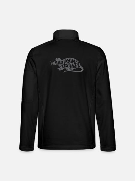 End Animal Testing - Unisex Softshelljacke - Schwarz - Hinten