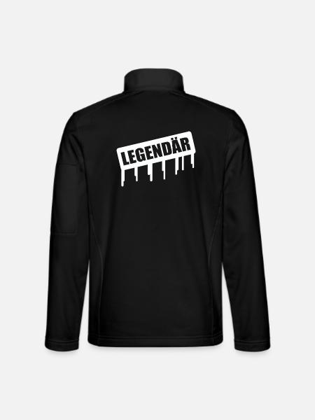 Legendär Graffiti Drip - Unisex Softshelljacke - Schwarz - Hinten