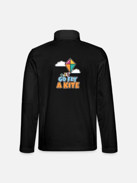 Geh und lass einen Drachen steigen - Unisex Softshelljacke - Schwarz - Hinten