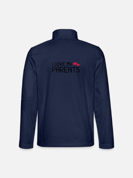 Ich liebe meine Eltern - Unisex Softshelljacke - Navy